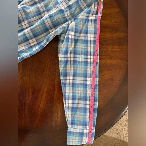 VINEYARD VINES Slim Fit Tucker Shirt Long Sleeve Button Down Blue Plaid- Large - Picture 11 of 12
